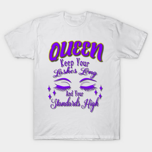 Queen Lashes T-Shirt by Coolstylz